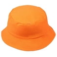 thumbnail image 1 of KALE Bucket Hat Flat Top Fisherman Outdoor Casual Solid Color Orange, 1 of 3
