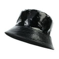 thumbnail image 1 of KALE Bucket Hat Leather Reversible Outdoor Shield Black, 1 of 5
