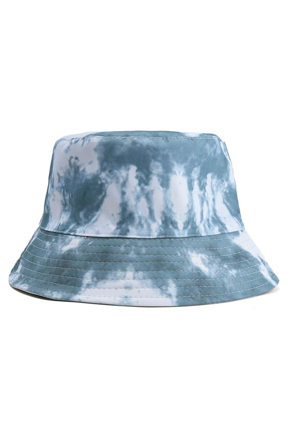 Bucket Hat Tie-Dye Print Bohemian Shield Gray