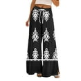 thumbnail image 1 of KALE Cotton Pants for Women Palazzo Casual Dress Petite High Waisted Wide Leg Summer Beach Vacation Women's Trousers Lounge Pants Black, 1 of 7