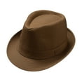 thumbnail image 1 of KALE Cowboy Hat Jersey British Retro Solid Color Coffee, 1 of 3