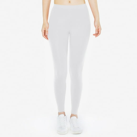 KALE High Waisted Leggings for Women Tummy Control Plus Size Buttery Workout Leggings Solid Yoga Pants Tights White 1 Pc