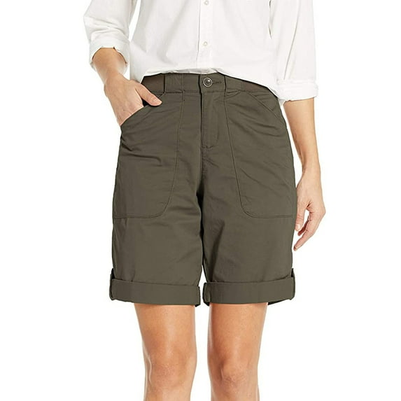 KALE High Waisted Shorts Women Comfy Summer Drawstring Elastic Waist Pockets Casual Beach Pants Womens Short Army Green