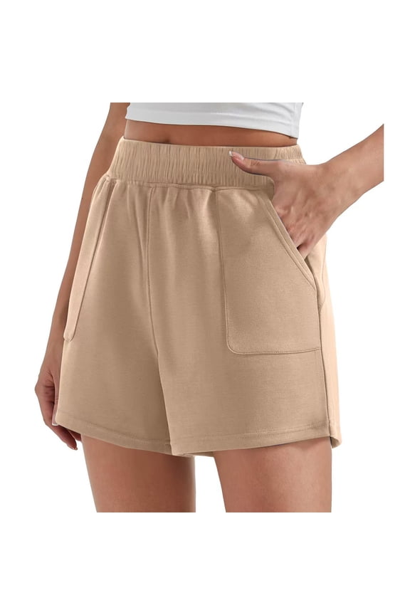 High Waisted Shorts Women Summer Korean Version Sports Loose Waist Slimming Versatile Outerwear Womens Short Coffee