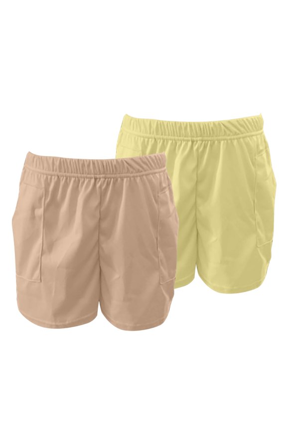 High Waisted Shorts Women Summer Thin Korean Version Sports Loose Waist Slimming Out Versatile 2PC Womens Short Green