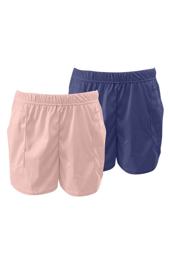 High Waisted Shorts Women Summer Thin Korean Version Sports Loose Waist Slimming Out Versatile 2PC Womens Short Hot Pink