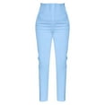 thumbnail image 1 of KALE Leggings With Pockets for Women High Waisted Pants Women's Plus Size Stretch Work Casual Business Straight Trouser Pocket Yoga Pants Women's Pants Blue, 1 of 4