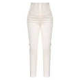 thumbnail image 1 of KALE Leggings With Pockets for Women High Waisted Pants Women's Plus Size Stretch Work Casual Business Straight Trouser Pocket Yoga Pants Women's Pants White, 1 of 4