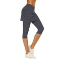 thumbnail image 1 of KALE Leggings for Women Skirted Athletic Skorts Gym Tennis Yoga Legging High Waisted With Skirts Y2K Pants Dark Gray, 1 of 8