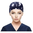 thumbnail image 1 of KALE Scrub Cap Printed Medical Cultural Head Wrap Dark Blue1, 1 of 3