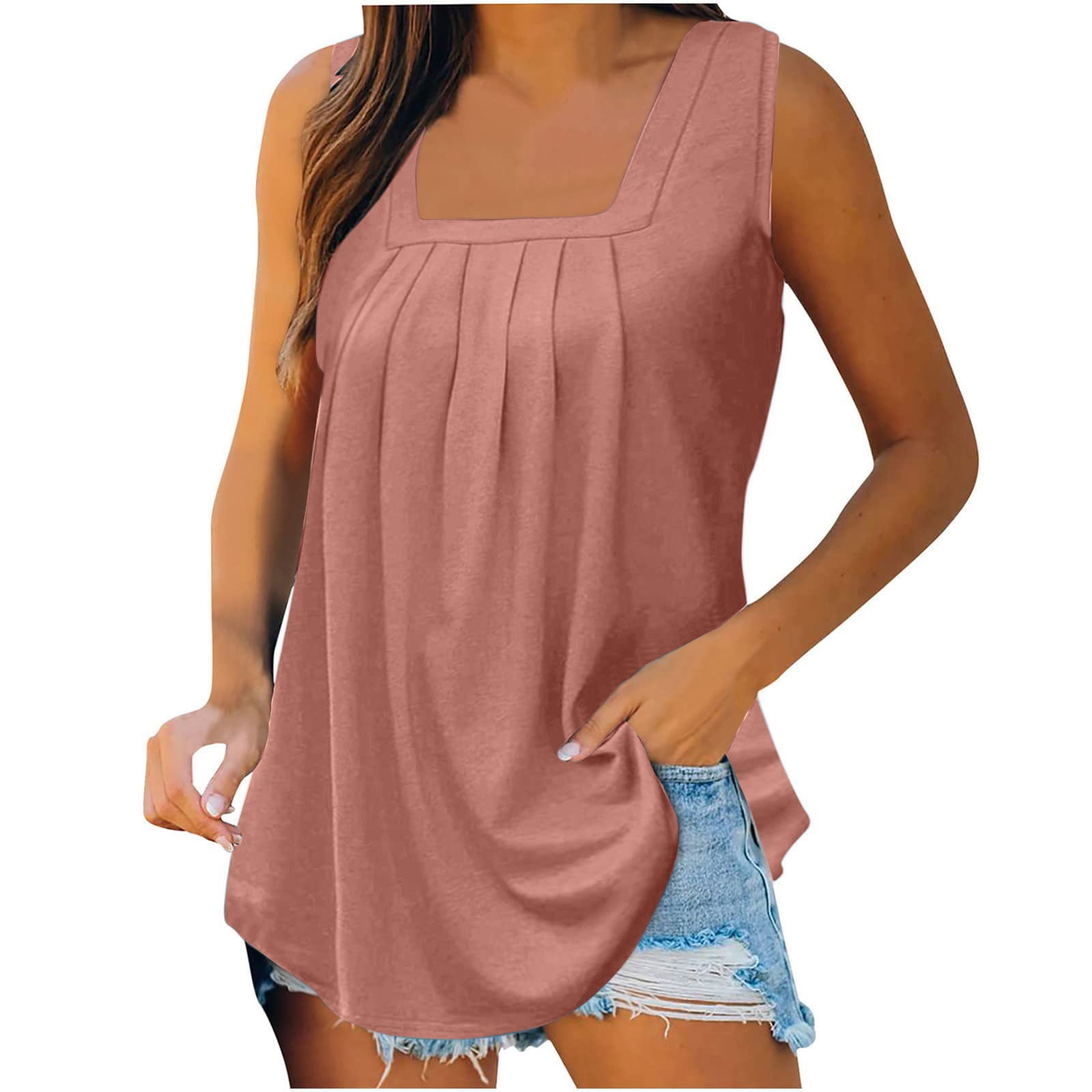 MEILANZJ Women's V-Neck Striped Sleeveless Vest Top - Summer 2025, Button Down, Stretchy Tank
