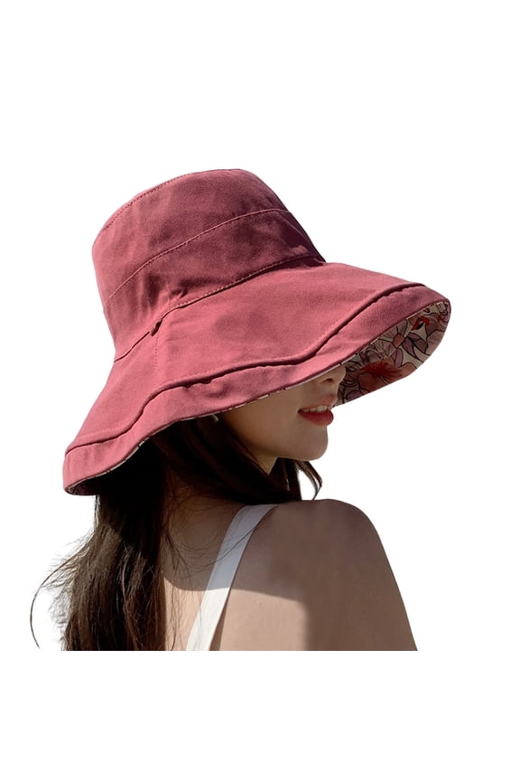 Sun Hat Floral Patchwork Travel Shield Wine