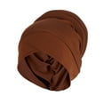 thumbnail image 1 of KALE Turban Cultural Chemo Head Wrap Solid Color Coffee, 1 of 4