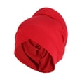 thumbnail image 1 of KALE Turban Cultural Chemo Head Wrap Solid Color Red, 1 of 6