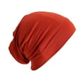 thumbnail image 1 of KALE Turban Knit Head Wrap Cultural Scarf Solid Color Orange, 1 of 4