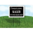 thumbnail image 1 of KALEB CONGRATULATIONS GRADUATION 18 in x 24 in Yard Sign Road Sign with Stand, 1 of 4