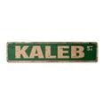 thumbnail image 1 of KALEB Vintage Plastic Street Sign Childrens Name Room Sign | Indoor/Outdoor |  36" Wide, 1 of 4