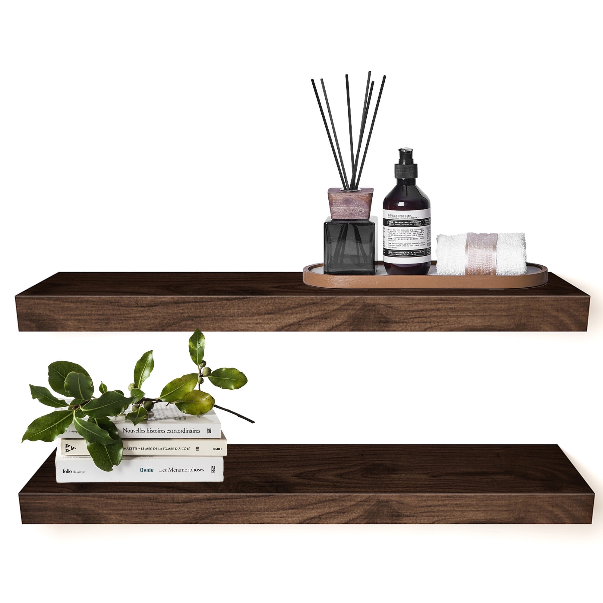 24 inch wood floating shelves discount