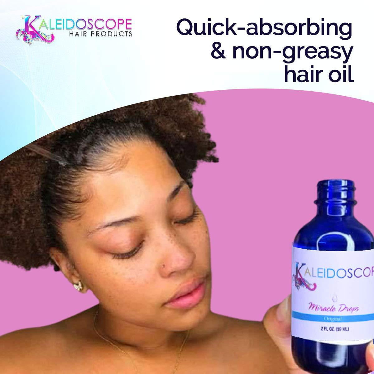 KALEIDOSCOPE MIRACLE DROPS Tea Tree Leaf, Peppermint & Aloe Hair Oil, 2 fl oz, Travel Size