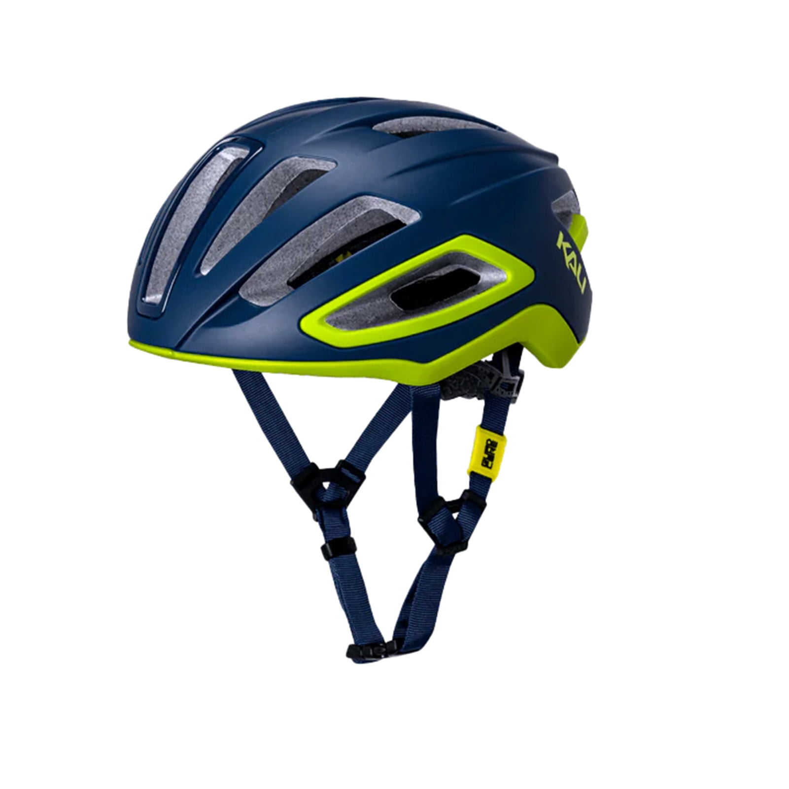 KALI PROTECTIVES Unisex Uno LTD Solid Matte Navy/Lime Bike Helmet, S/M (0240923116)