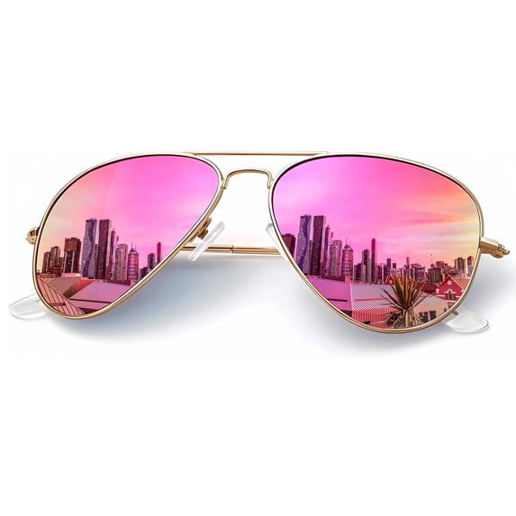 KALIYADI Classic Aviator Sunglasses for Men Women Driving Sun glasses Polarized Lens UV Blocking-1 Pack