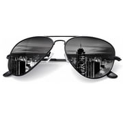 Sunglasses for Men Women Aviator Sun Glasses Polarized Lens UV400 Blocking-Black