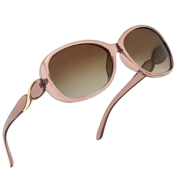 KALIYADI Oversized Sunglasses for Women, Polarized Trendy Vintage Ladies Sun Glasses with UV Protection
