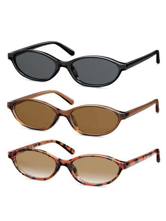 Cat Eye Sunglasses for Women Vintage Cateye Sun Glasses UV400 Protection(3 Pack)