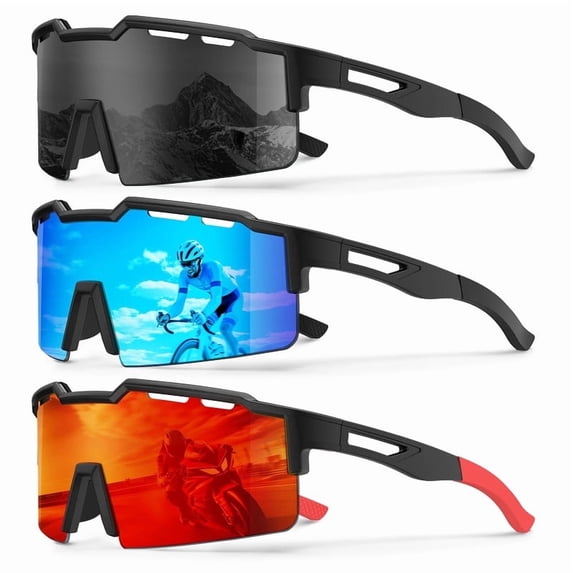 KALIYADI Polarized Sports Sunglasses Cycling Sun Glasses for Running Fishing UV402 Protection