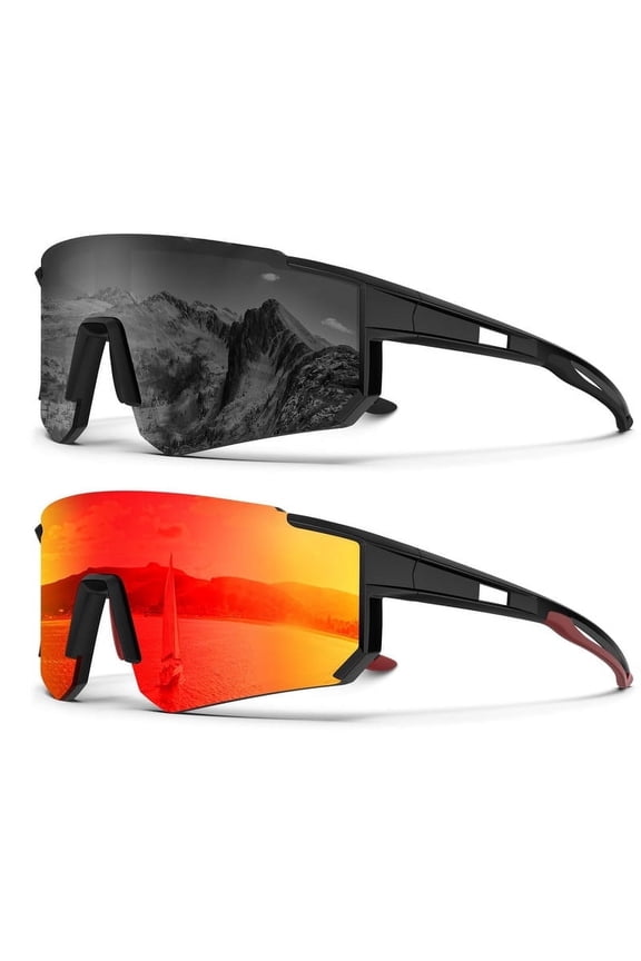 Polarized Sports Sunglasses-Men Running-Sunglasses-for-Women: Mens Sunglasses Polarized UV Protection Cycling Driving Fishing
