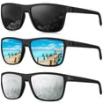 thumbnail image 1 of KALIYADI Polarized Sunglasses Men,Lightweight Mens Sunglasses Polarized UV Protection Driving Fishing Golf (Black/Ice Blue/Silvery), 1 of 9