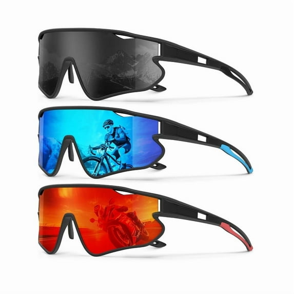 KALIYADI Polarized-Sunglasses Men Polarized Cycling-Sunglasses: Sports Sun Glasses for Running Cycling UV400 Protection