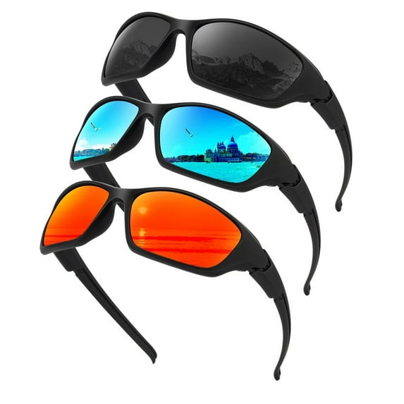 KALIYADI Polarized Sunglasses Men Sports Mens Sunglasses Women: Sun Glasses with UV400 Protection for Cycling Fishing Running