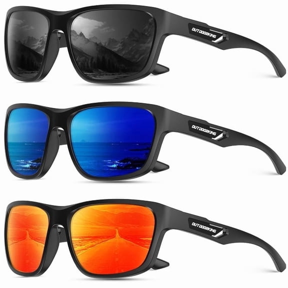 KALIYADI Sports Sunglasses for Men,Polarized Sun Glasses Cycling Running Sunglasses with UV400 Protection