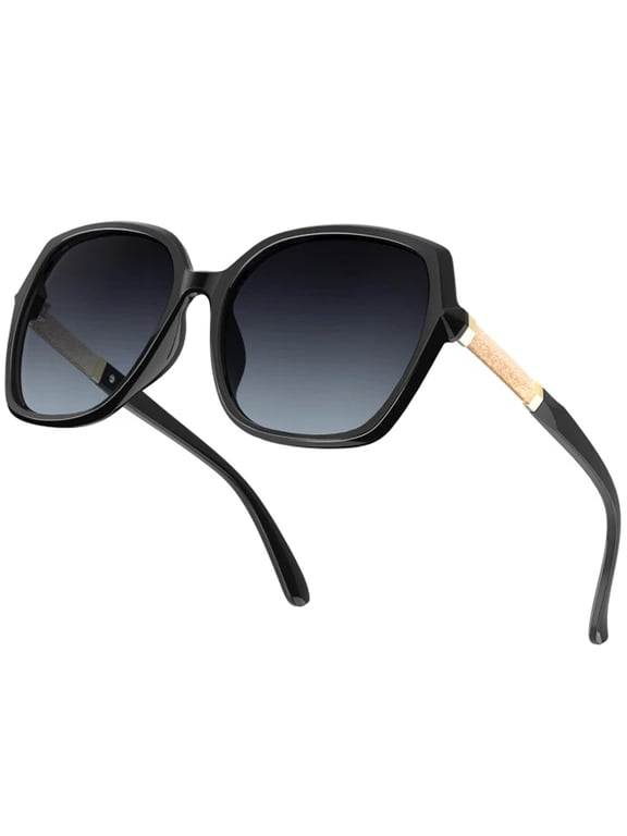 Women's Oversized Sunglasses Retro Polarized Sun Glasses with UV Protection for Women