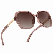 KALIYADI Polarized Sunglasses-Women Trendy Womens-Sunglasses Square Oversized Sun glasses Sparkling Frame UV400 Gift Box