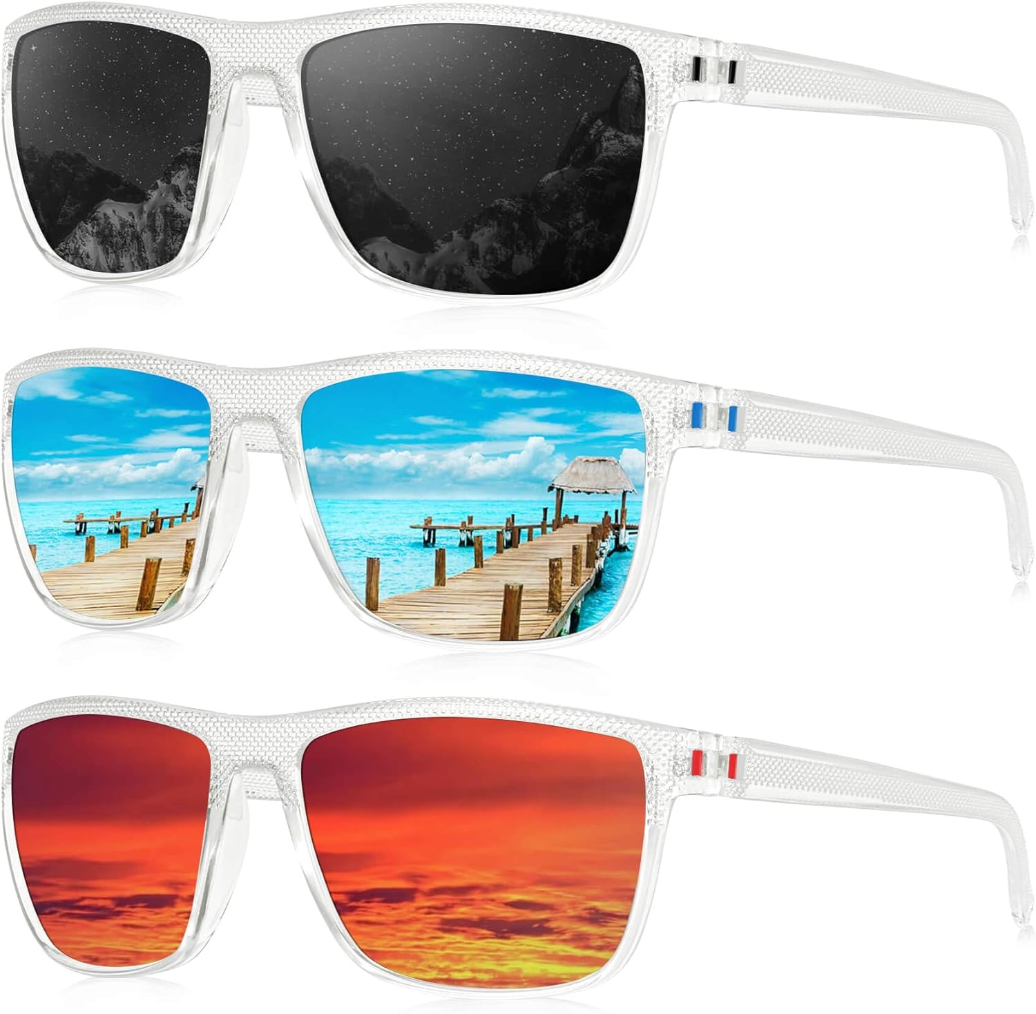 KALIYADI Polarized Sunglasses for Men, Lightweight Sun Glasses with UV