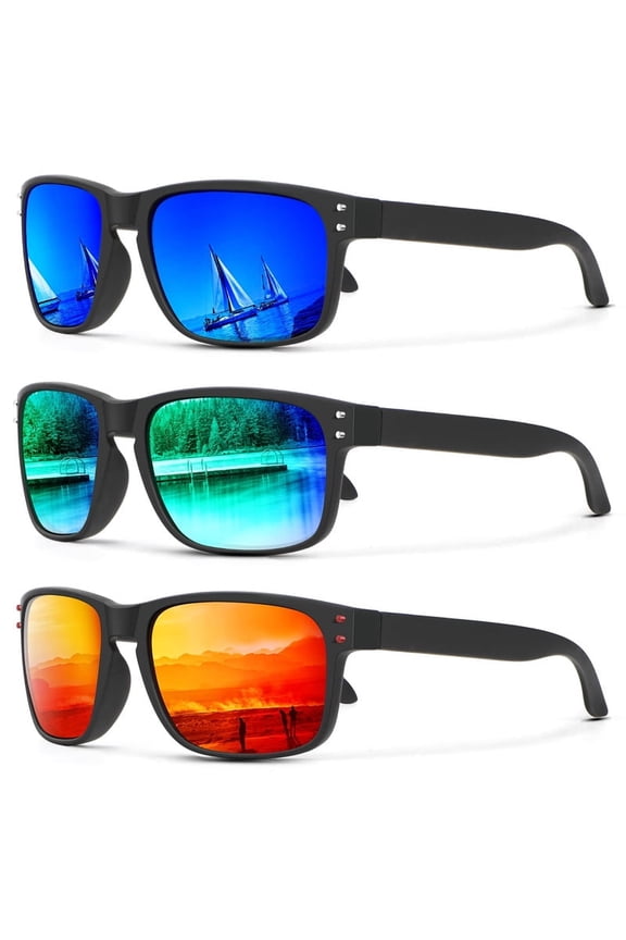 Polarized Sunglasses for Men and Women Vintage Style Sun Glasses for Fishing Running Driving with UV Protection