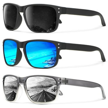 KALIYADI Polarized Sunglasses for Men Women, Mens Sunglasses Polarized UV Protection, Vintage Sun Glasses for Fishing Running Driving (4 pack)
