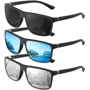 Polarized Sunglasses for Men and Women,Classic Square Sun Glasses with UV Protection for Driving Fishing