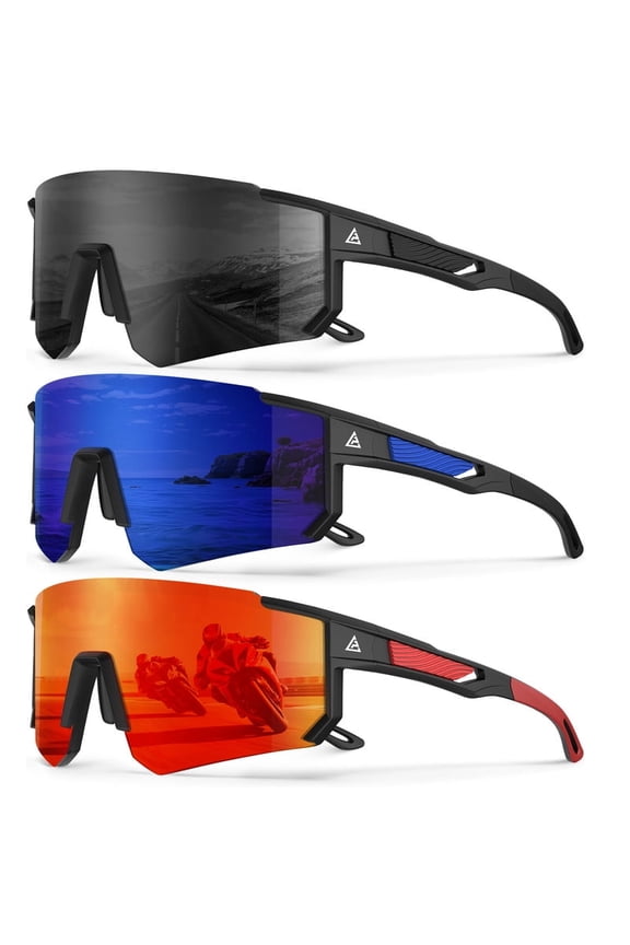 Sport Sunglasses for Men Polarized Mens Sunglasses Women: Sun Glasses with UV403 for Running Cycling Fishing
