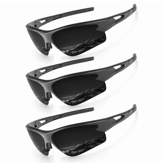 KALIYADI Sports Sunglasses for Men, Polarized Sun Glasses for Men Women Youth Baseball Softball with UV Protection