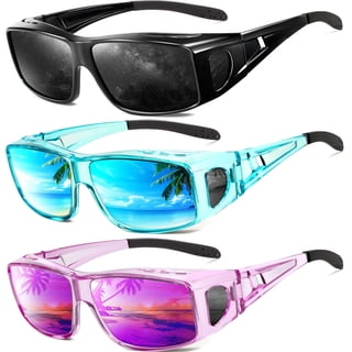 KALIYADI Fit Over Wrap Sunglasses Polarized Sun Glasses:Wrap Around Eyeglasses for Men and Women with UV Protection for Driving