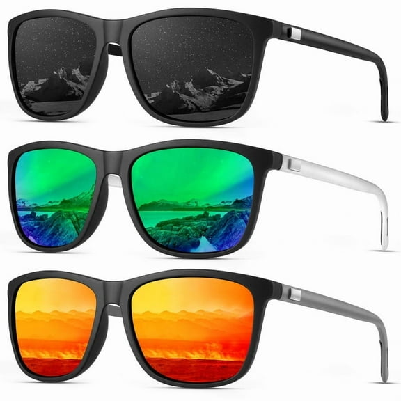 KALIYADI Sunglasses-Men Mens-Sunglasses Polarized Sunglasses: UV Protection Unisex Driving Fishing Lightweight Classic
