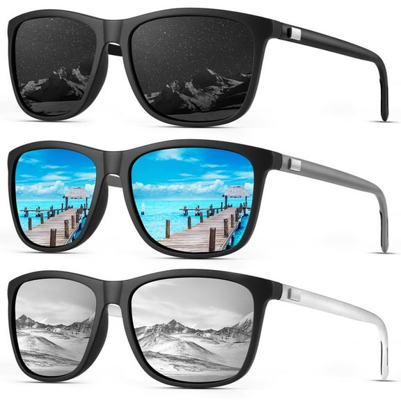 KALIYADI Sunglasses-Men Mens-Sunglasses Polarized Sunglasses: UV Protection Unisex Driving Fishing Lightweight Classic