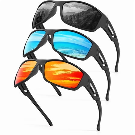 KALIYADI Sunglasses-Men Polarized Sports Sun-glasses: Mens Sunglasses Polarized UV Protection Driving Running Cycling Outdoor