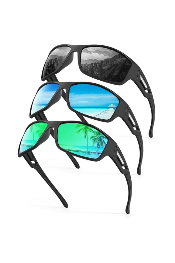 Sunglasses-Men Polarized Sports Sun-glasses: Mens Sunglasses Polarized UV Protection Driving Running Cycling Outdoor