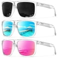 thumbnail image 1 of KALIYADI Polarized Sunglasses for Men and Women,Mens Classic Square Sun Glasses with UV Protection for Driving Fishing Golf(3 Pack)), 1 of 8