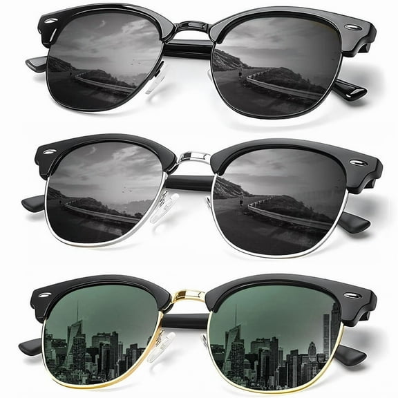 KALIYADI Unisex Polarized Retro Classic Trendy Stylish Sunglasses for Men Women Driving Sun glasses UV Blocking
