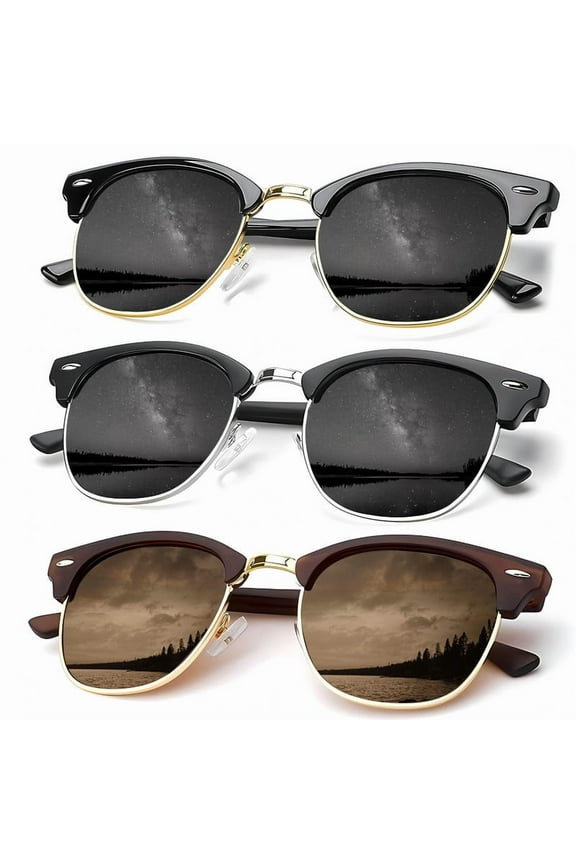 Unisex Polarized Retro Classic Trendy Stylish Sunglasses for Men Women Driving Sun glasses UV Blocking